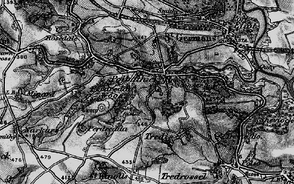 Old map of Treboul in 1896