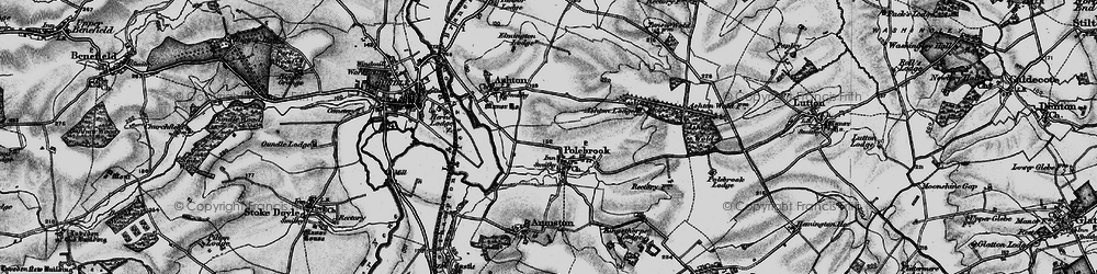 Old map of Ashton Wold Ho in 1898