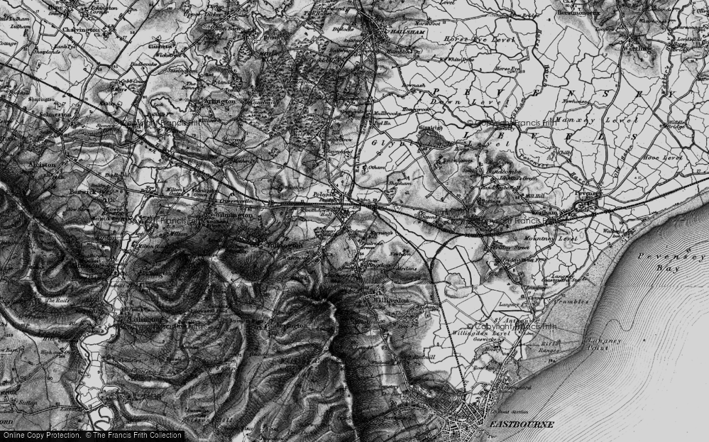 Old Map of Polegate, 1895 in 1895