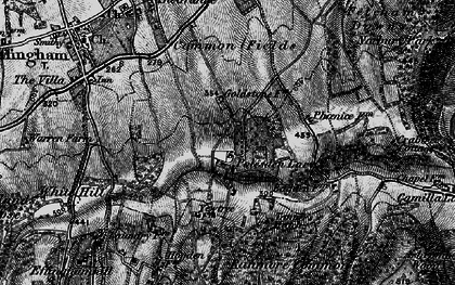 Old map of Polesden Lacey in 1896