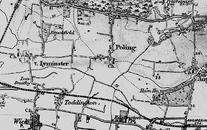 Old map of Poling in 1895