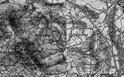 Old map of Polladras in 1895