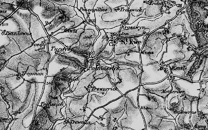 Old map of Polmassick in 1895