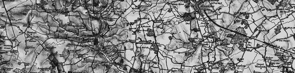 Old map of Polstead Heath in 1896