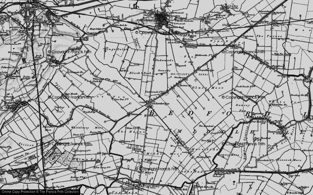 Old Map of Historic Map covering Bevill's Leam in 1898