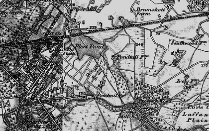 Old map of Pondtail in 1895