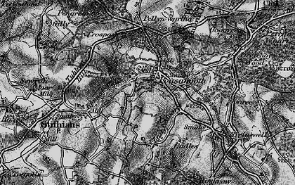 Old map of Ponsanooth in 1895