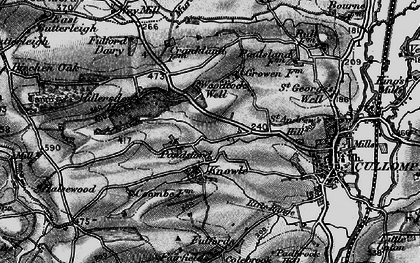 Old map of Ponsford in 1898