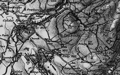Old map of Wheel Fell in 1897
