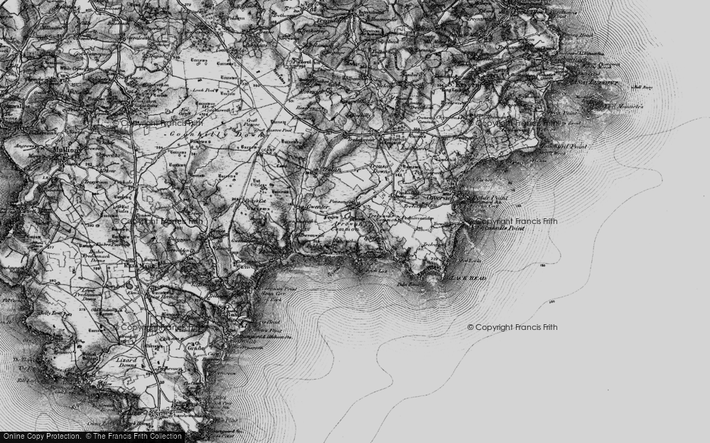 Old Map of Historic Map covering Arrowan Common in 1895