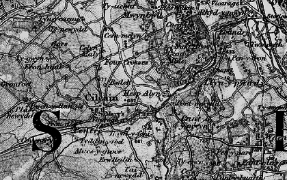 Old map of Pont-newydd in 1897