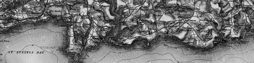 Old map of Blackbottle Rock in 1896