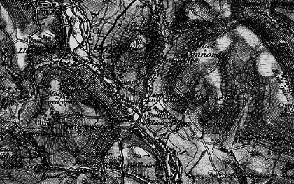 Old map of Pont Rhyd-y-cyff in 1897