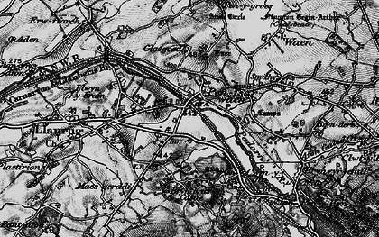 Old map of Bryn Bras Castle in 1899