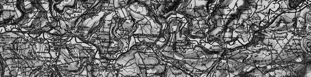 Old map of Pont-Tyweli in 1898