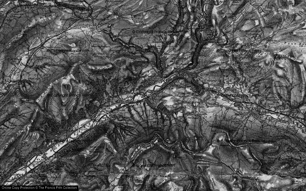 Old Map of Pont-Walby, 1898 in 1898