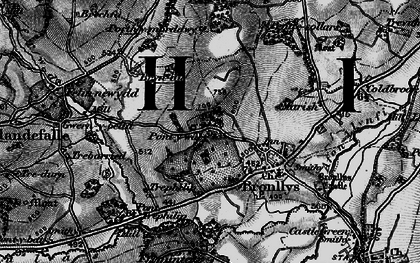 Old map of Pont-y-wal in 1896