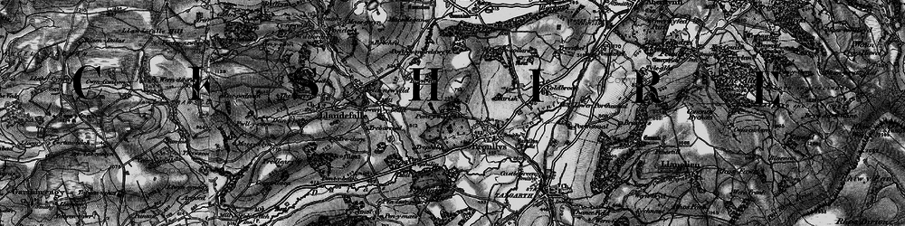 Old map of Pont-y-wal in 1896