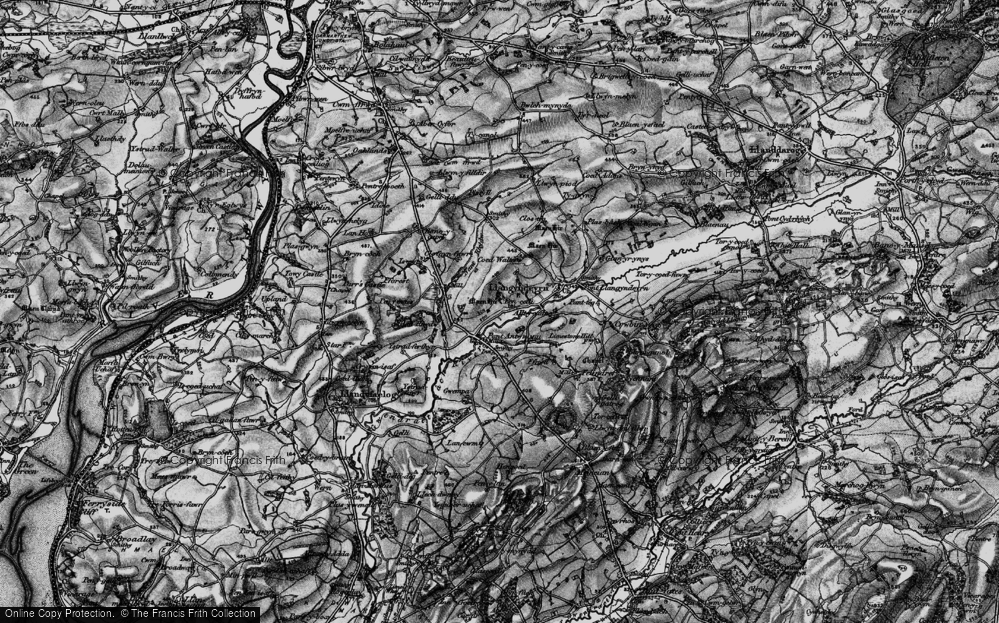 Old Map of Pontantwn, 1896 in 1896