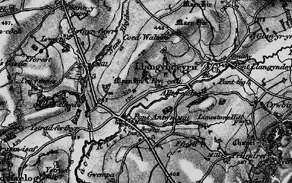 Old map of Pontantwn in 1896