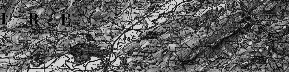 Old map of Pontbren Araeth in 1898