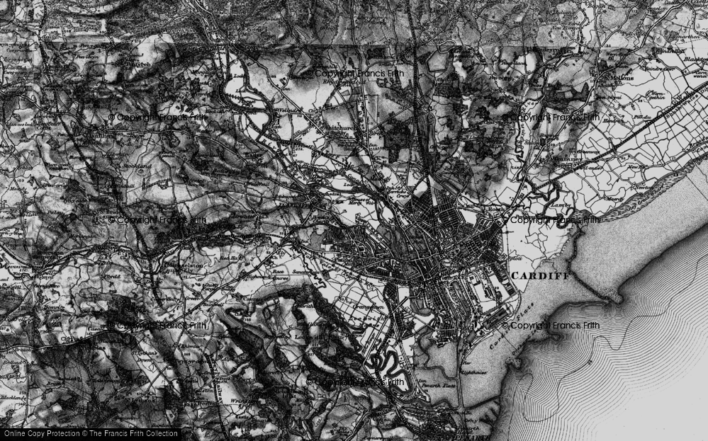 Old Map of Pontcanna, 1898 in 1898