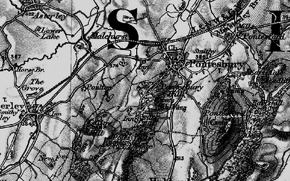 Old map of Pontesbury Hill in 1899