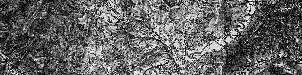 Old map of Ponthir in 1897
