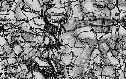 Old map of Ponthirwaun in 1898