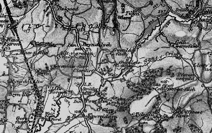 Old map of Pontlliw in 1897