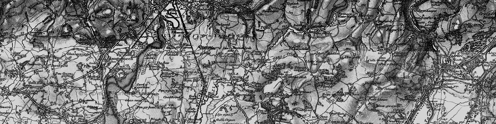 Old map of Pontlliw in 1897