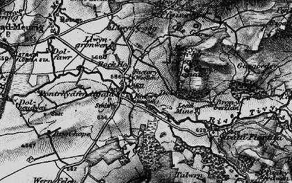 Old map of Pontrhydfendigaid in 1898