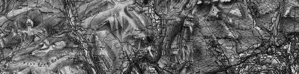 Old map of Buarth y Caerau in 1898