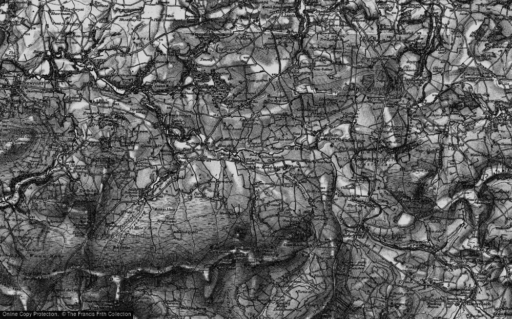 Old Map of Pontyglasier, 1898 in 1898