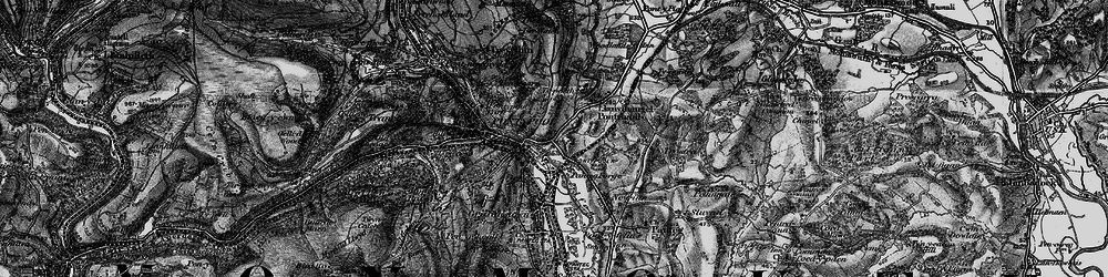 Old map of Llanvihangel Pontymoel in 1897
