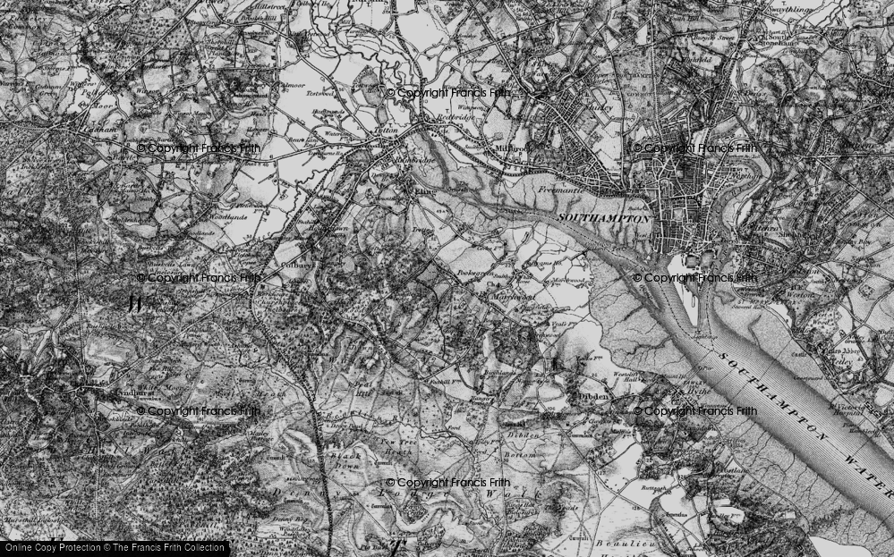 Old Map of Historic Map covering Langley Lodge in 1895