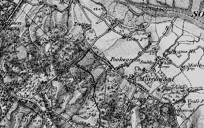 Old map of Pooksgreen in 1895
