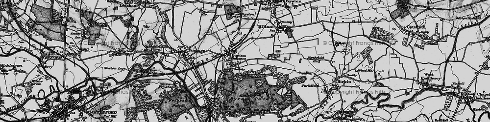 Old map of Poole in 1895