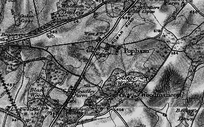 Old map of Popham in 1895