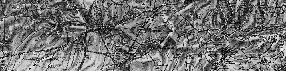 Old map of Popham in 1895