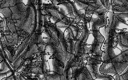 Old map of Poplars in 1896
