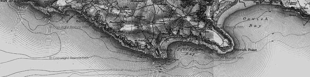 Old map of Port-Eynon in 1896