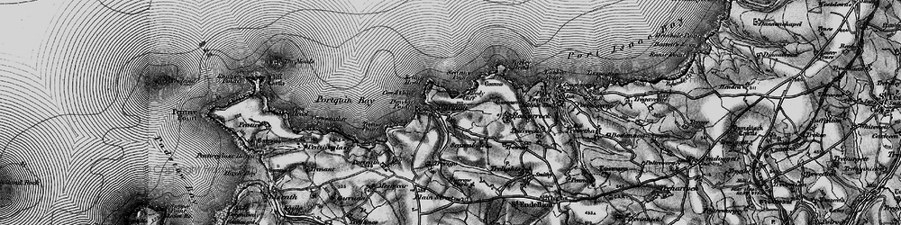 Old map of Port Quin in 1895
