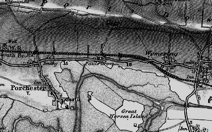 Old map of Port Solent in 1895