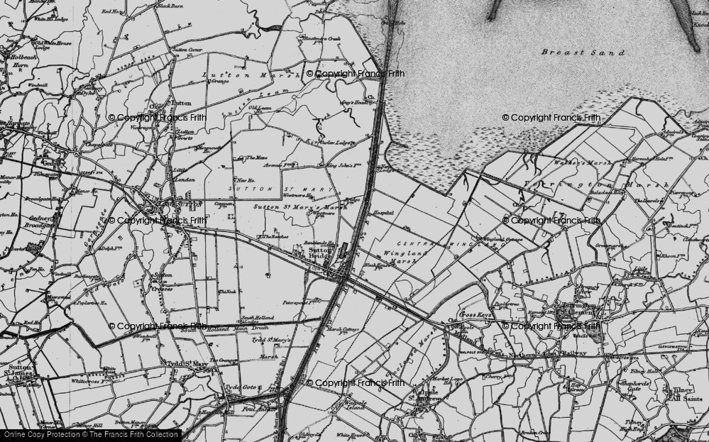 Old Map of Port Sutton Bridge, 1898 in 1898