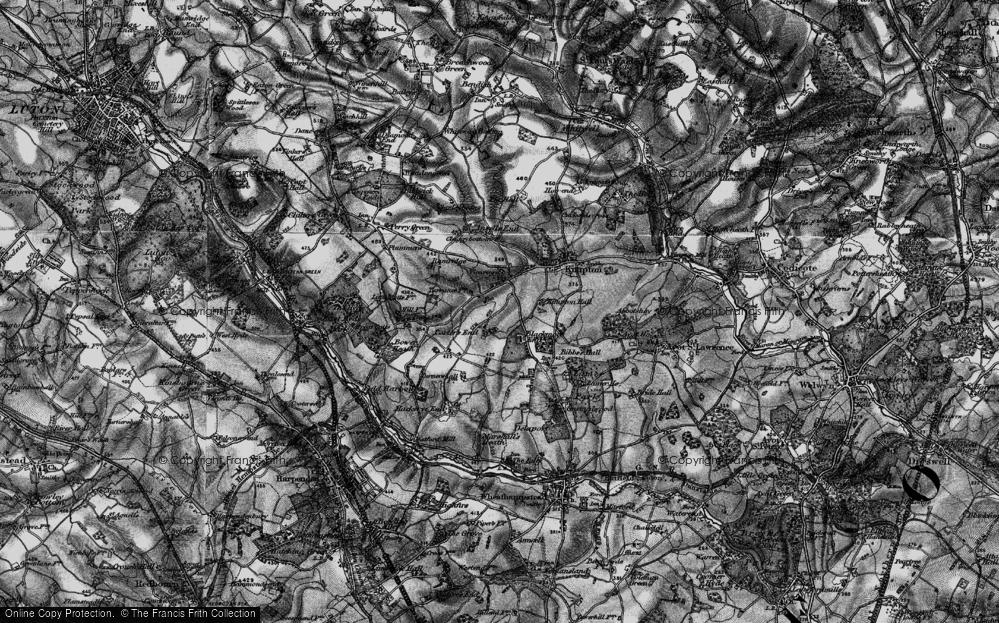 Old Map of Historic Map covering Kimpton Grange in 1896