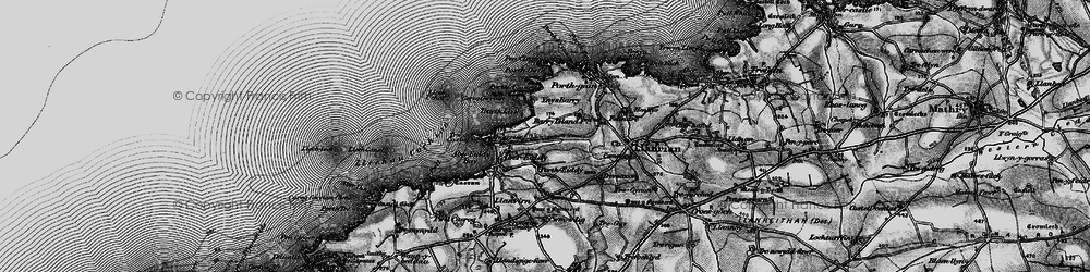Old map of Portheiddy in 1898