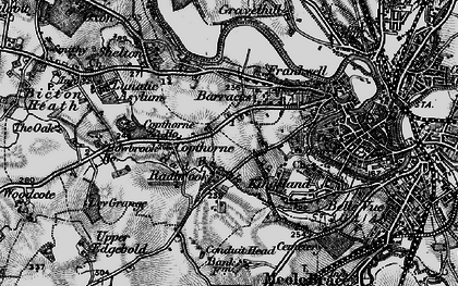 Old map of Porthill in 1899