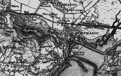 Old map of Porthmadog in 1899