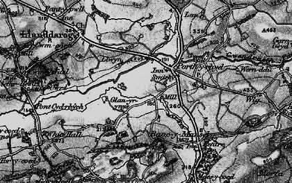 Old map of Porthyrhyd in 1898